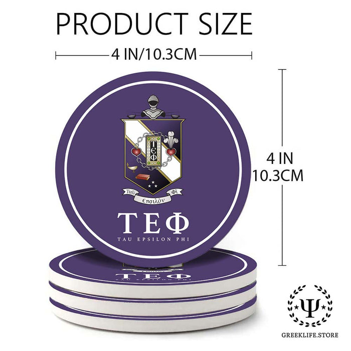 Tau Epsilon Phi Absorbent Ceramic Coasters with Holder (Set of 8)