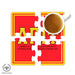 Lambda Pi Upsilon Beverage Jigsaw Puzzle Coasters Square (Set of 4) - greeklife.store