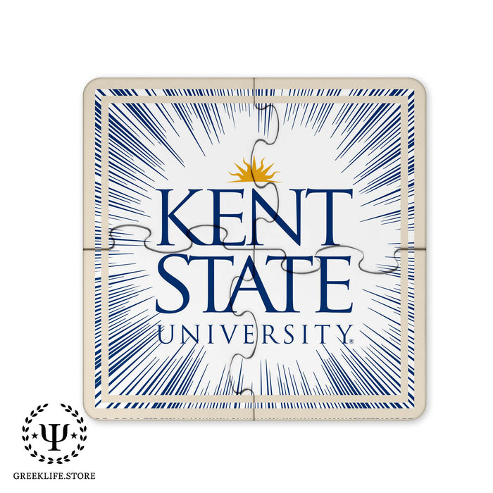 Kent State University Beverage Jigsaw Puzzle Coasters Square (Set of 4)
