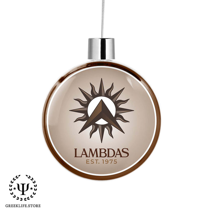 Lambda Theta Phi Christmas Ornament Flat Round
