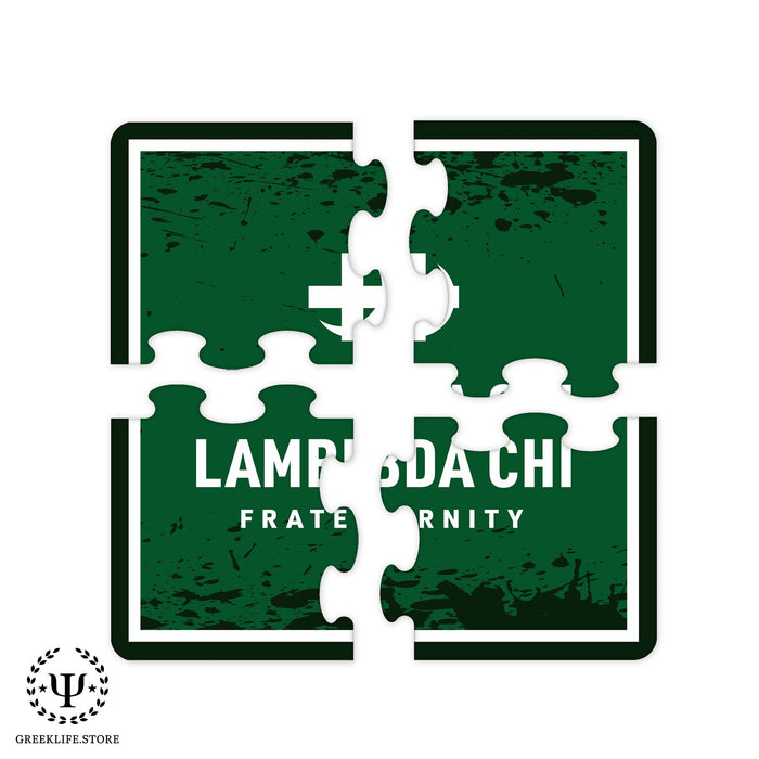 Lambda Chi Alpha Beverage Jigsaw Puzzle Coasters Square (Set of 4)