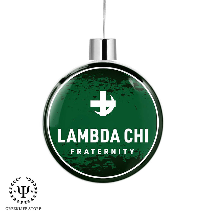 Lambda Chi Alpha Christmas Ornament Flat Round