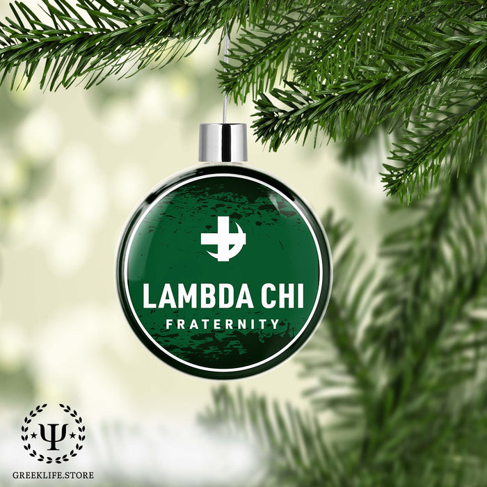 Lambda Chi Alpha Christmas Ornament Flat Round