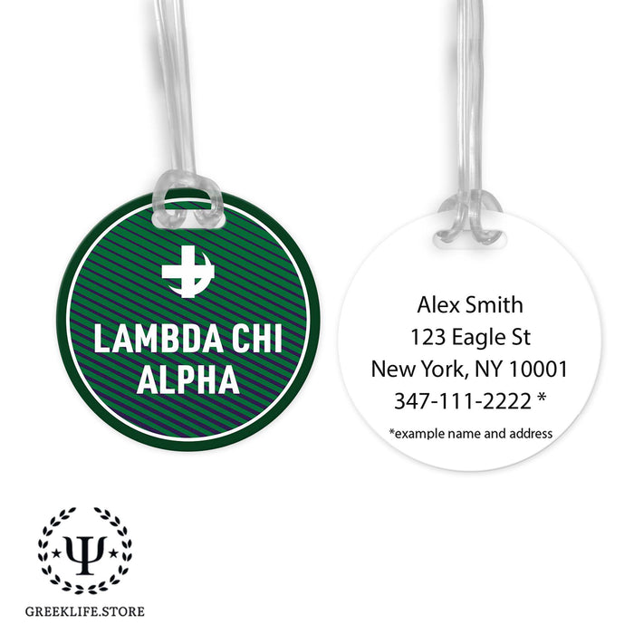 Lambda Chi Alpha Luggage Bag Tag (round)