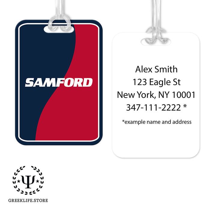 Samford University Luggage Bag Tag (Rectangular)