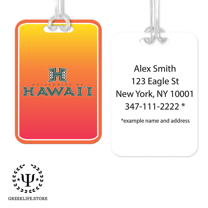 University of Hawaii Luggage Bag Tag (Rectangular)