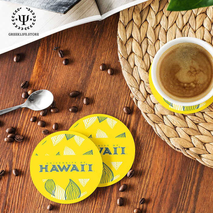 University of Hawaii Beverage coaster round (Set of 4)