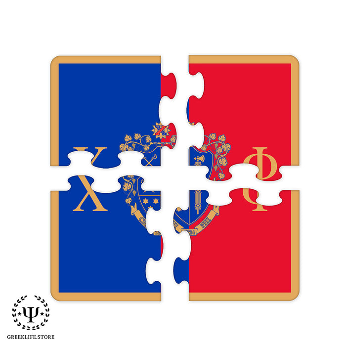 Chi Phi Beverage Jigsaw Puzzle Coasters Square (Set of 4)