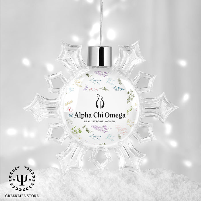 Alpha Chi Omega Christmas Ornament - Snowflake