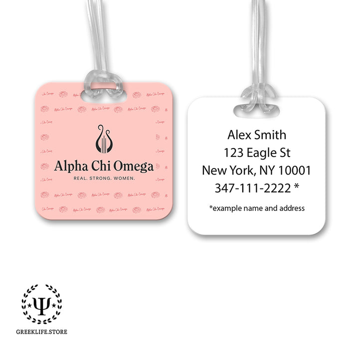 Alpha Chi Omega Luggage Bag Tag (square)
