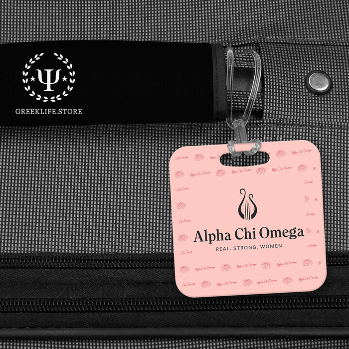 Alpha Chi Omega Luggage Bag Tag (square)