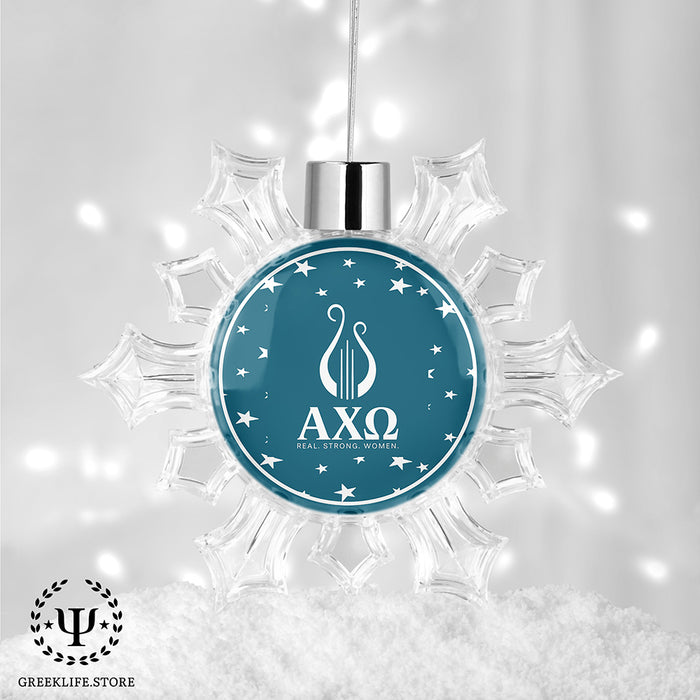 Alpha Chi Omega Christmas Ornament - Snowflake