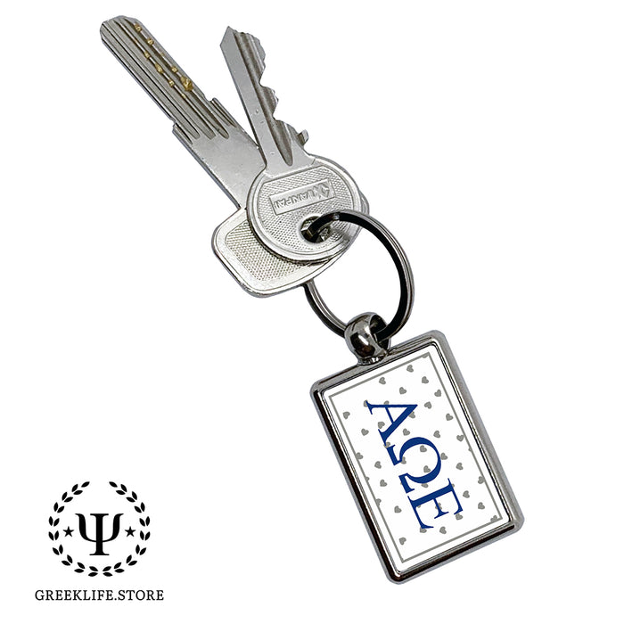 Alpha Omega Epsilon Keychain Rectangular