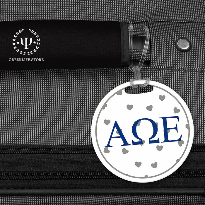 Alpha Omega Epsilon Luggage Bag Tag (round)