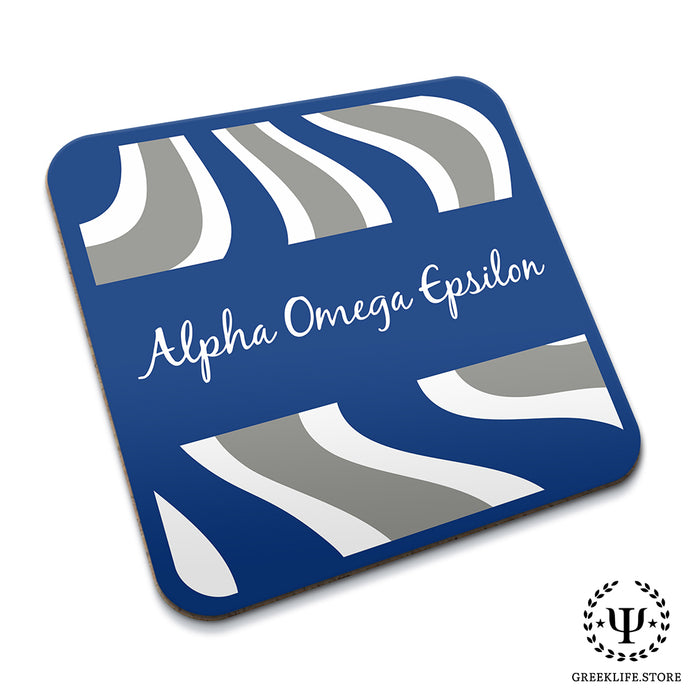 Alpha Omega Epsilon Beverage Coasters Square (Set of 4)