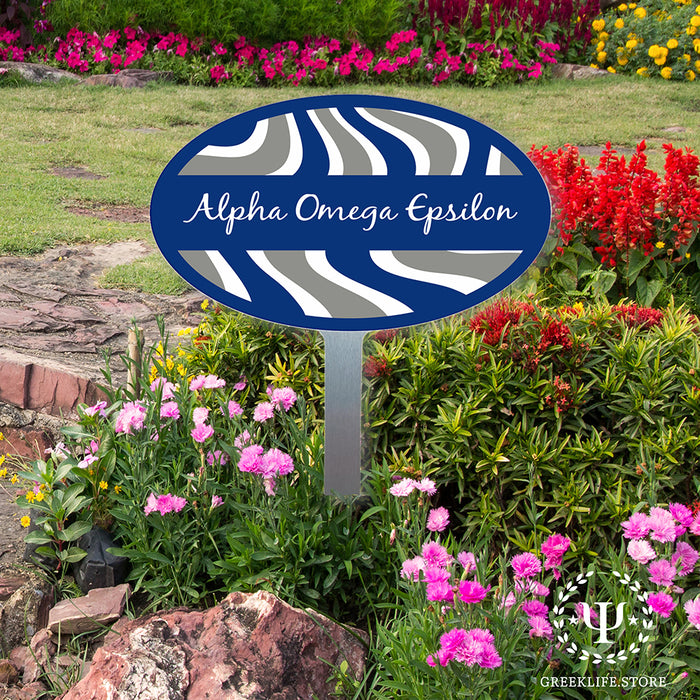 Alpha Omega Epsilon Yard Sign Oval