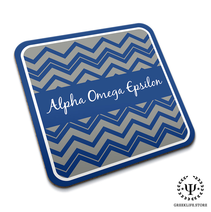 Alpha Omega Epsilon Beverage Coasters Square (Set of 4)