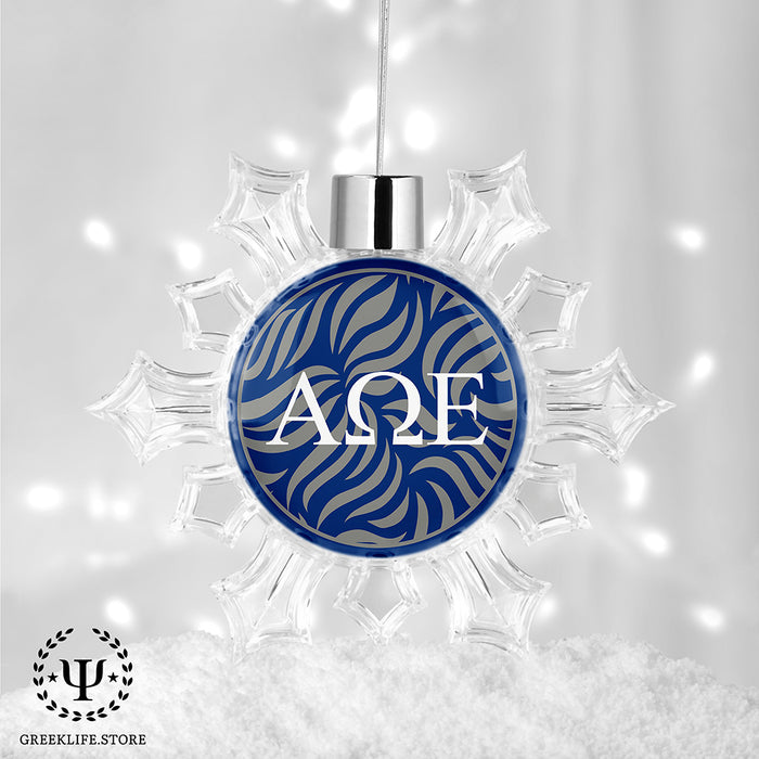 Alpha Omega Epsilon Christmas Ornament - Snowflake