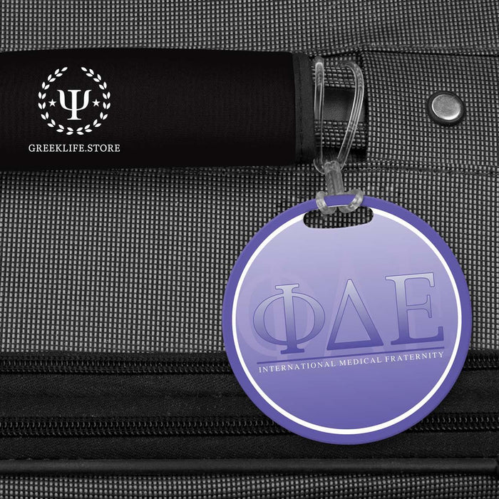 Phi Delta Epsilon Luggage Bag Tag (round) - greeklife.store