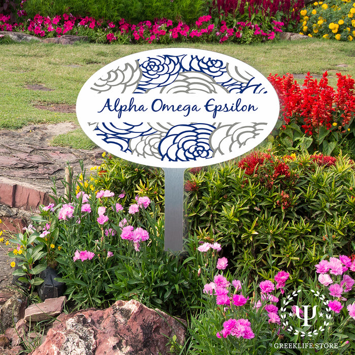 Alpha Omega Epsilon Yard Sign Oval