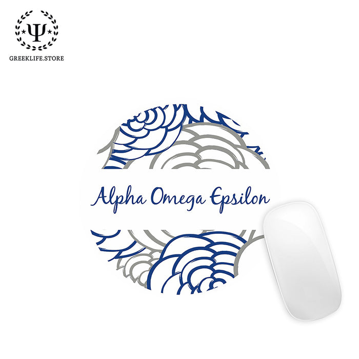 Alpha Omega Epsilon Mouse Pad Round
