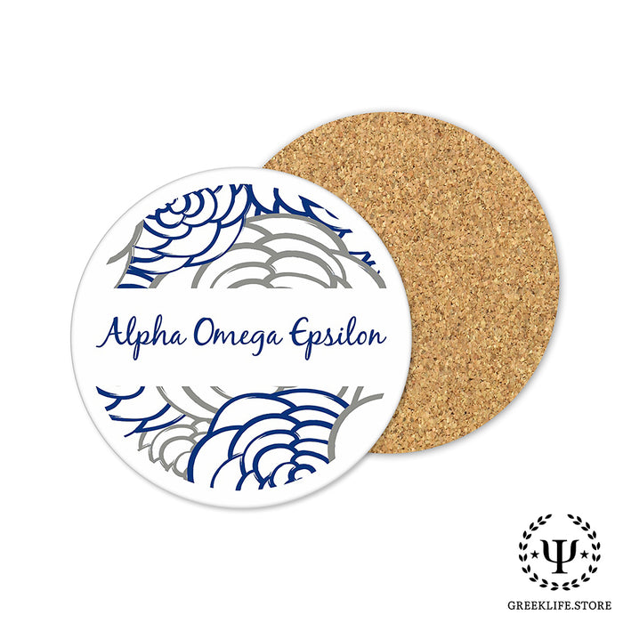 Alpha Omega Epsilon Beverage coaster round (Set of 4)