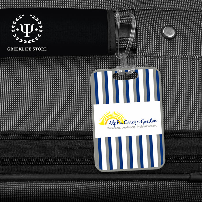 Alpha Omega Epsilon Luggage Bag Tag (Rectangular)
