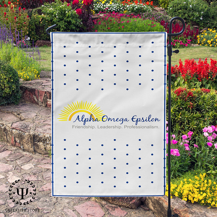 Alpha Omega Epsilon Garden Flags