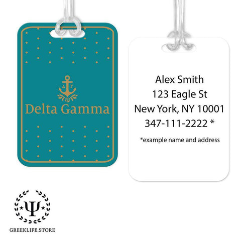 Delta Gamma Luggage Bag Tag (Rectangular)