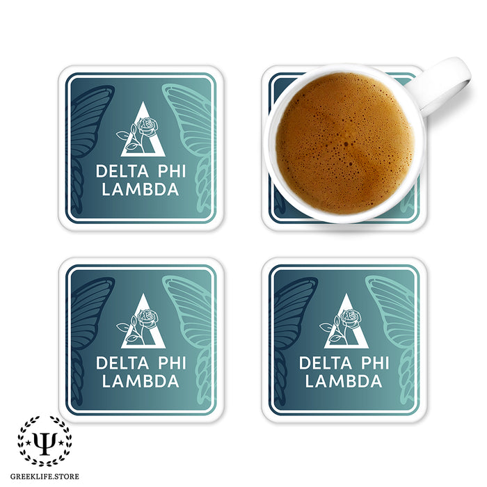 Delta Phi Lambda Beverage Coasters Square (Set of 4)