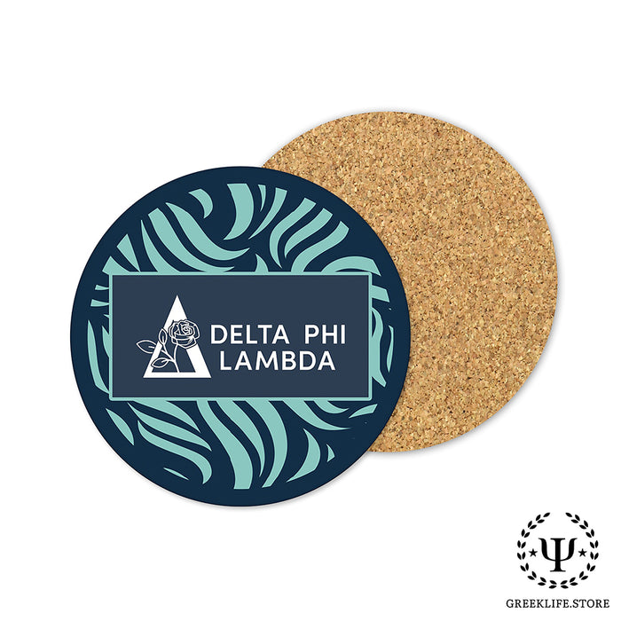 Delta Phi Lambda Beverage coaster round (Set of 4)