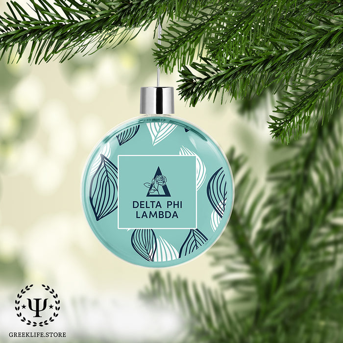 Delta Phi Lambda Christmas Ornament - Flat Round
