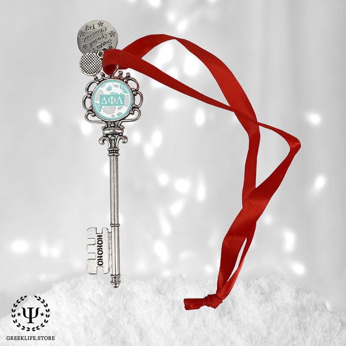 Delta Phi Lambda Christmas Ornament Santa Magic Key