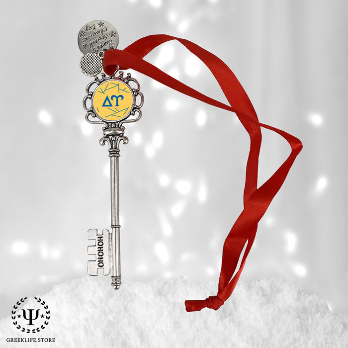 Delta Upsilon Christmas Ornament Santa Magic Key