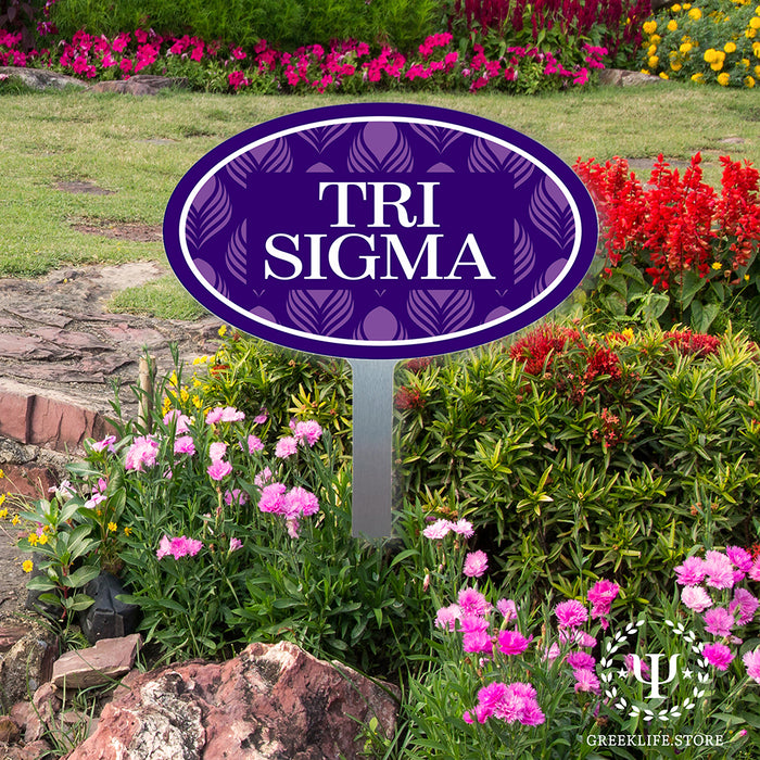 Sigma Sigma Sigma Yard Sign Oval
