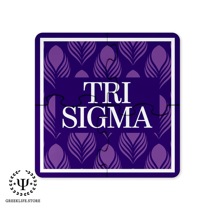 Sigma Sigma Sigma Beverage Jigsaw Puzzle Coasters Square (Set of 4)