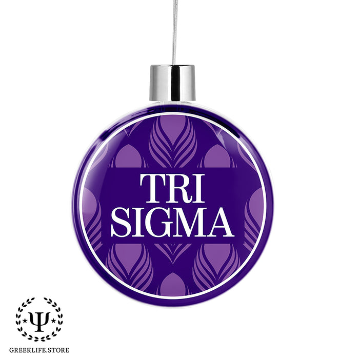 Sigma Sigma Sigma Christmas Ornament Flat Round