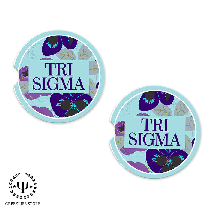 Sigma Sigma Sigma Car Cup Holder Coaster (Set of 2)