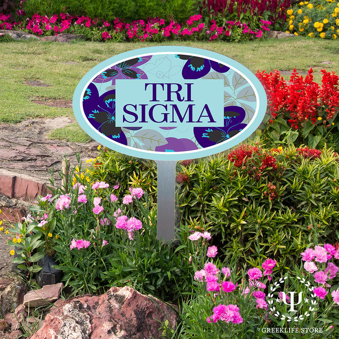 Sigma Sigma Sigma Yard Sign Oval