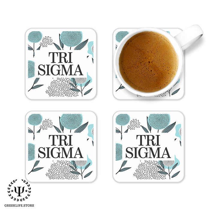 Sigma Sigma Sigma Beverage Coasters Square (Set of 4)
