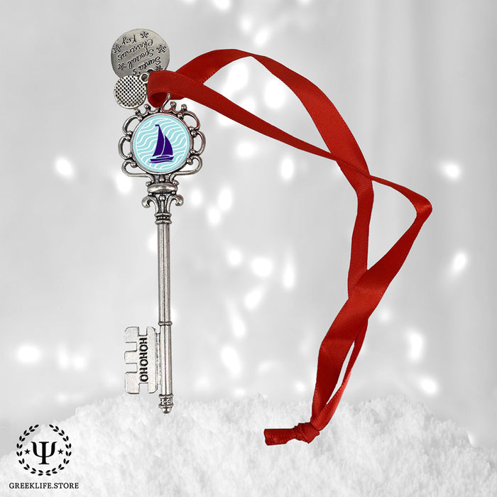 Sigma Sigma Sigma Christmas Ornament Santa Magic Key