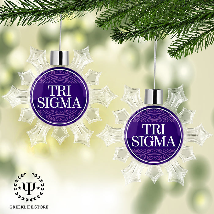 Sigma Sigma Sigma Christmas Ornament - Snowflake