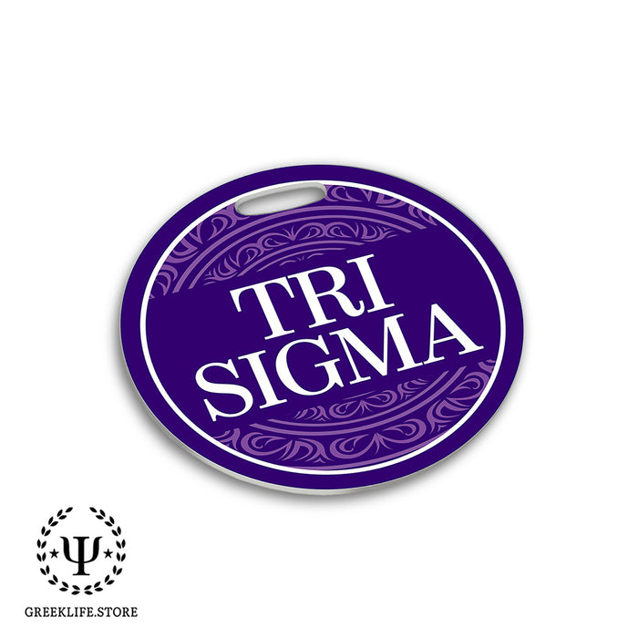 Sigma Sigma Sigma Luggage Bag Tag (round)