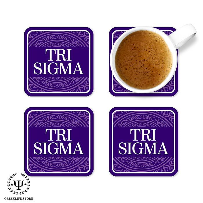 Sigma Sigma Sigma Beverage Coasters Square (Set of 4)