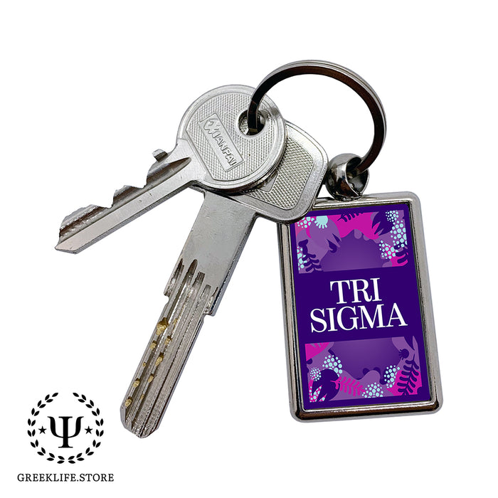 Sigma Sigma Sigma Keychain Rectangular