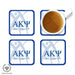 Alpha Kappa Psi Beverage Coasters Square (Set of 4) - greeklife.store