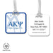 Alpha Kappa Psi Luggage Bag Tag (square) - greeklife.store