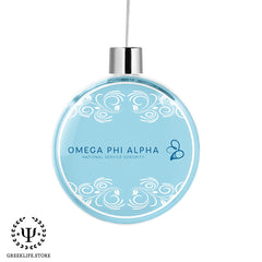 Omega Phi Alpha Christmas Ornament Santa Magic Key