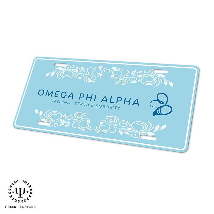 Omega Phi Alpha Decorative License Plate