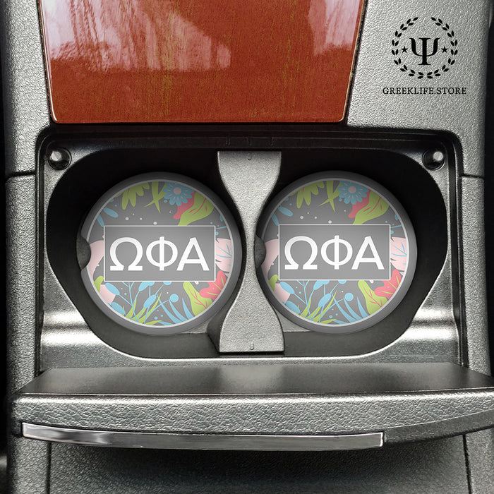 Omega Phi Alpha Car Cup Holder Coaster (Set of 2)
